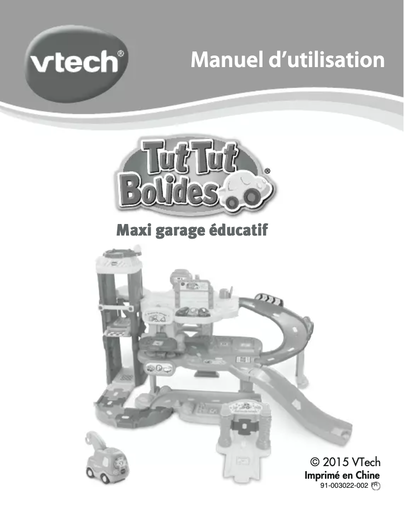 Page 1 de la notice Manuel utilisateur Vtech Maxi garage éducatif