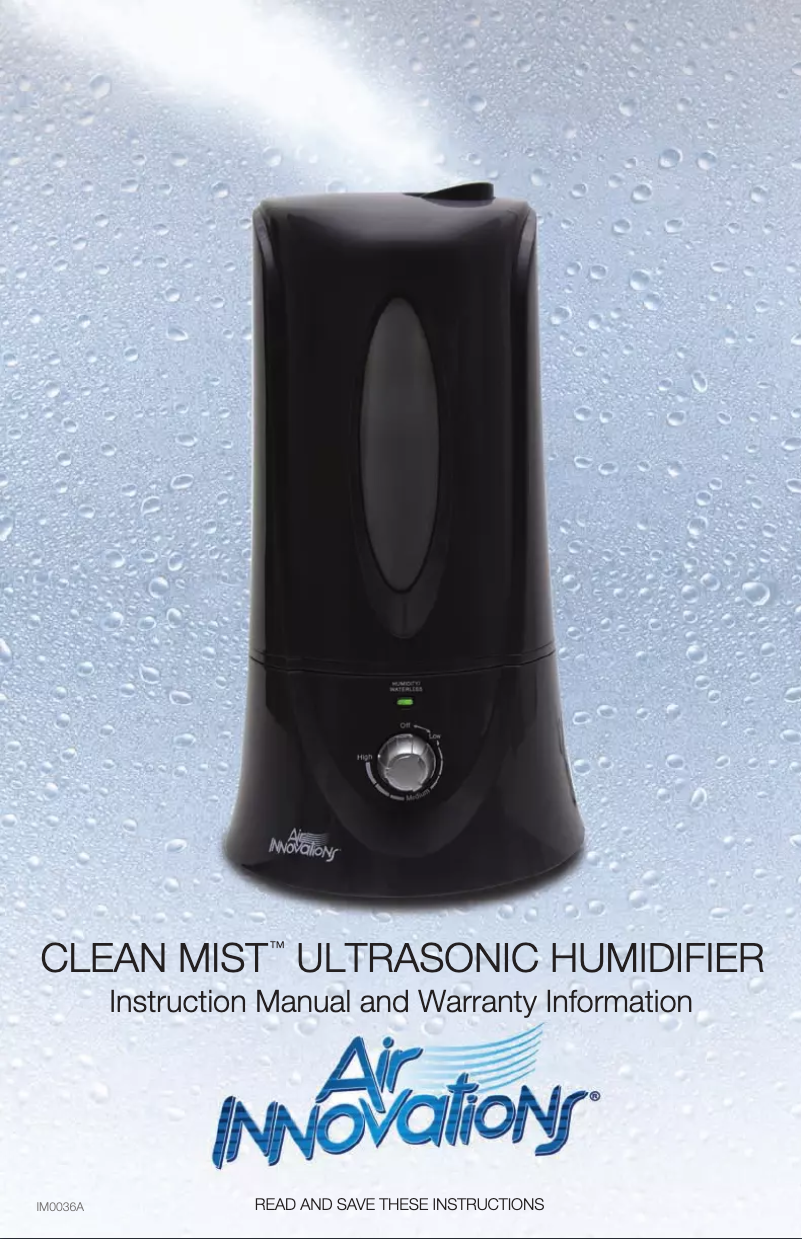 Image de la première page du manuel de l'appareil HUMID12