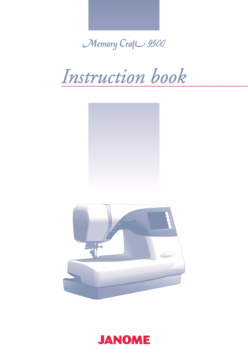 Page 1 de la notice Manuel utilisateur Janome Memory Craft 9500