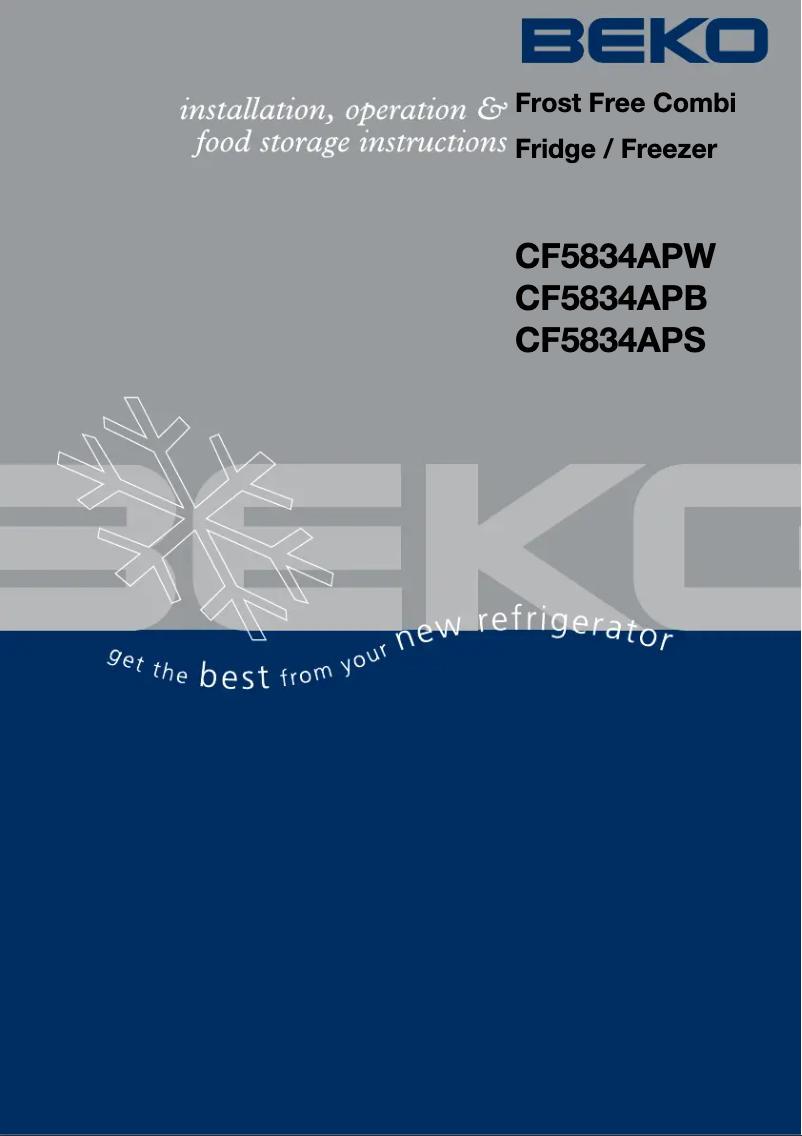 Image de la première page du manuel de l'appareil CF5834AP