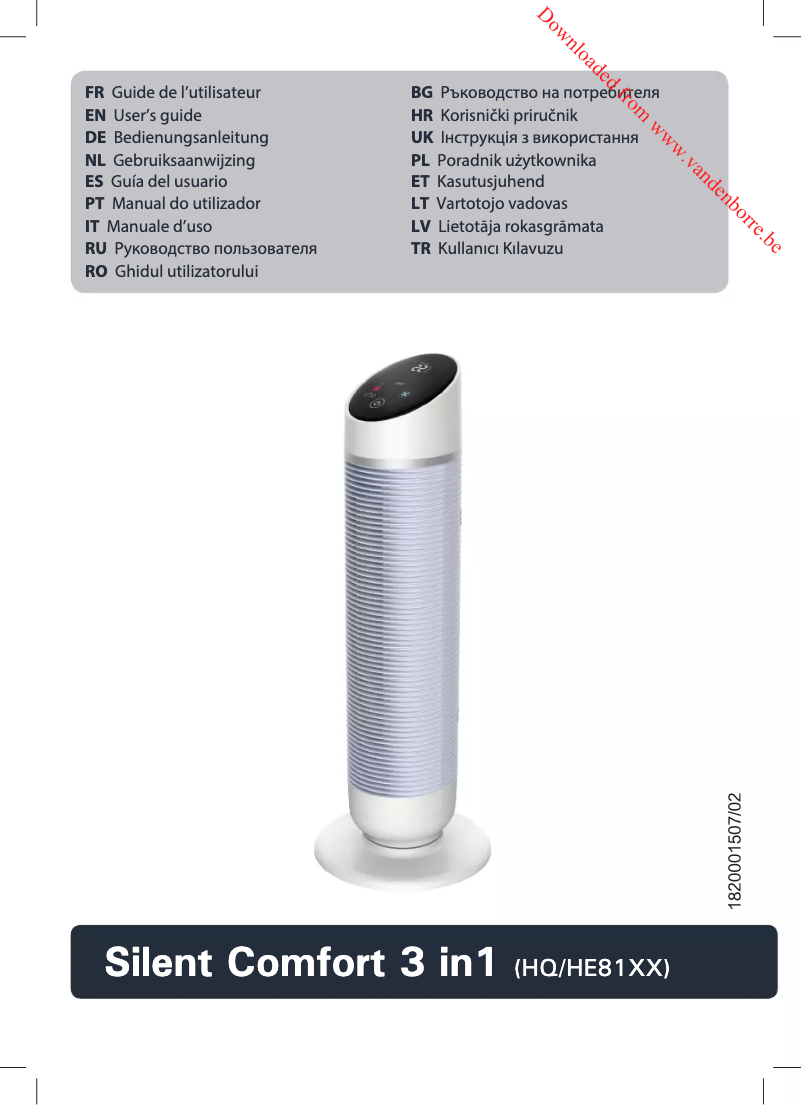 Página 1 del manual Manual de usuario Rowenta Silence Comfort 3 in 1 HQ8110