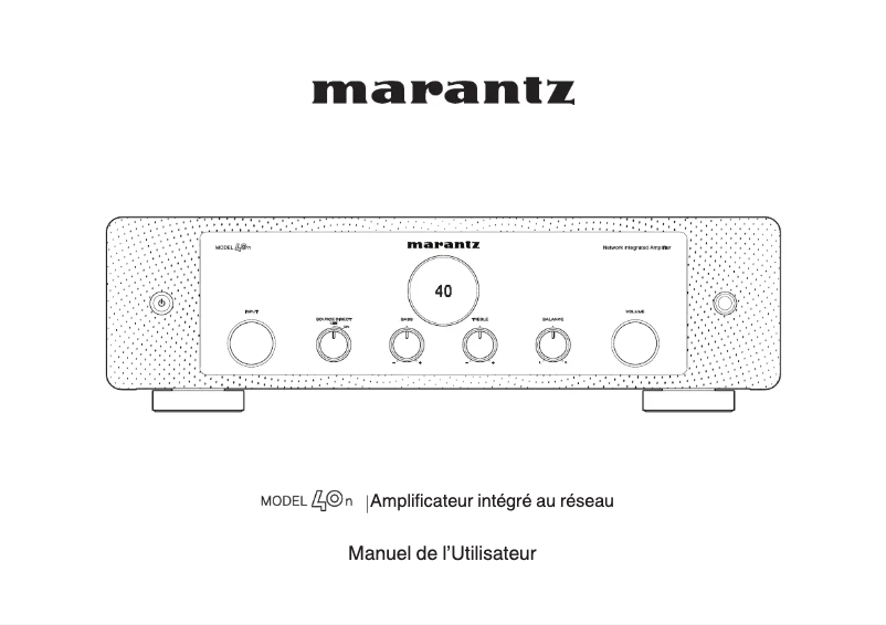 Página 1 del manual Manual de usuario Marantz Model 40n