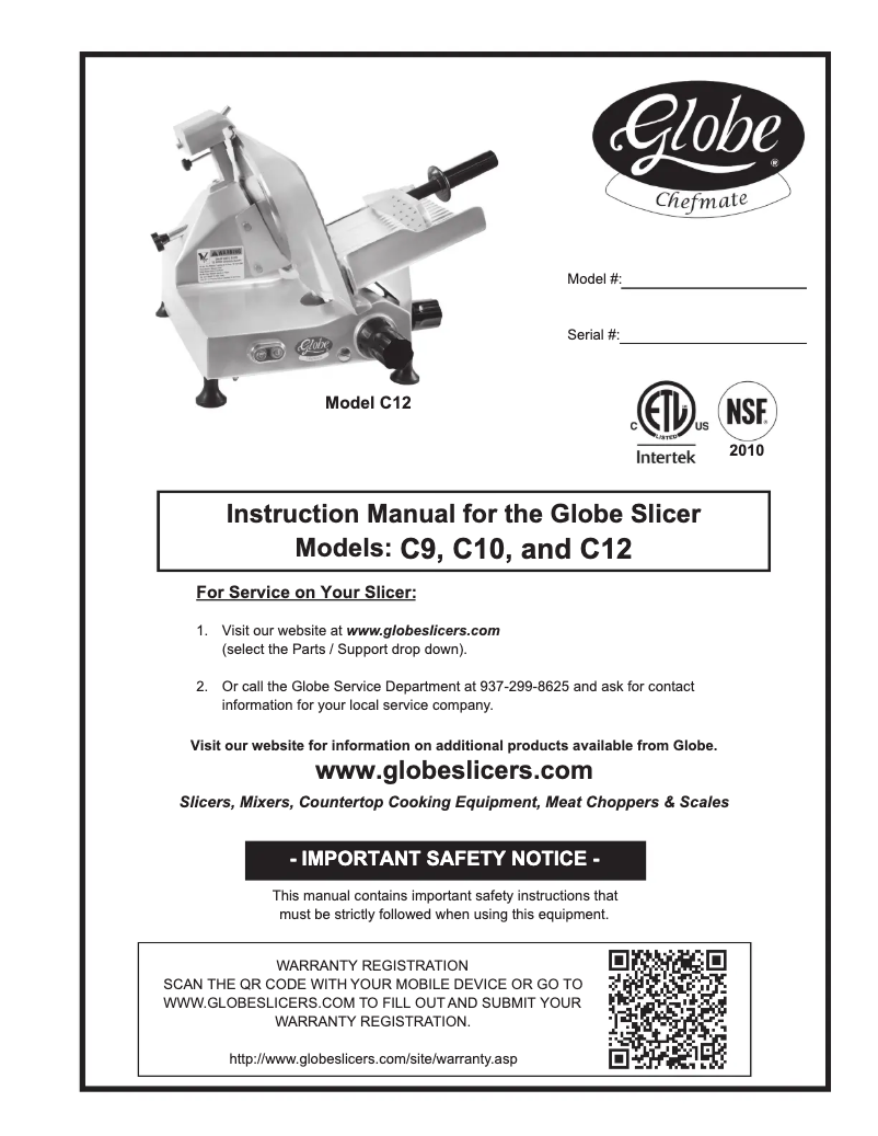 Image de la première page du manuel de l'appareil C12X