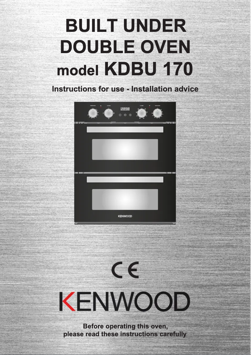 Page n°1 - Manuel utilisateur Kenwood KDBU 170