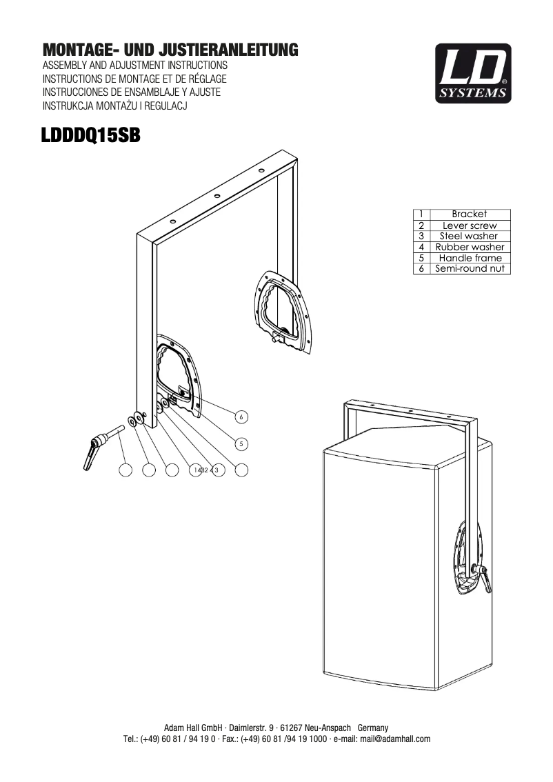 Página 1 del manual Manual de usuario LD Systems DDQ 15 SB
