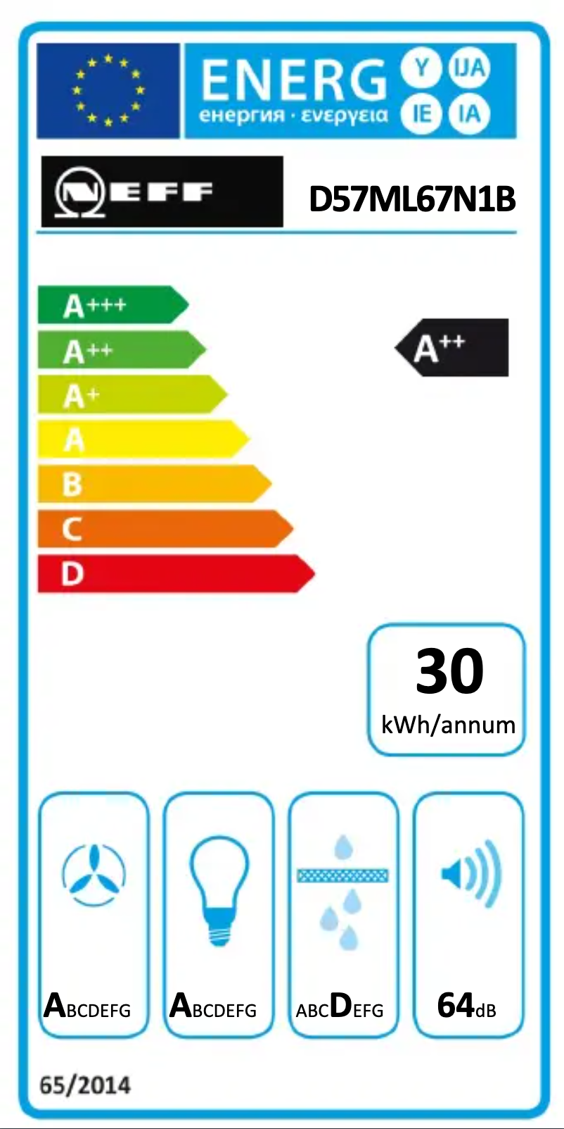 Page n°1 - Label énergétique Neff D57ML67N1B