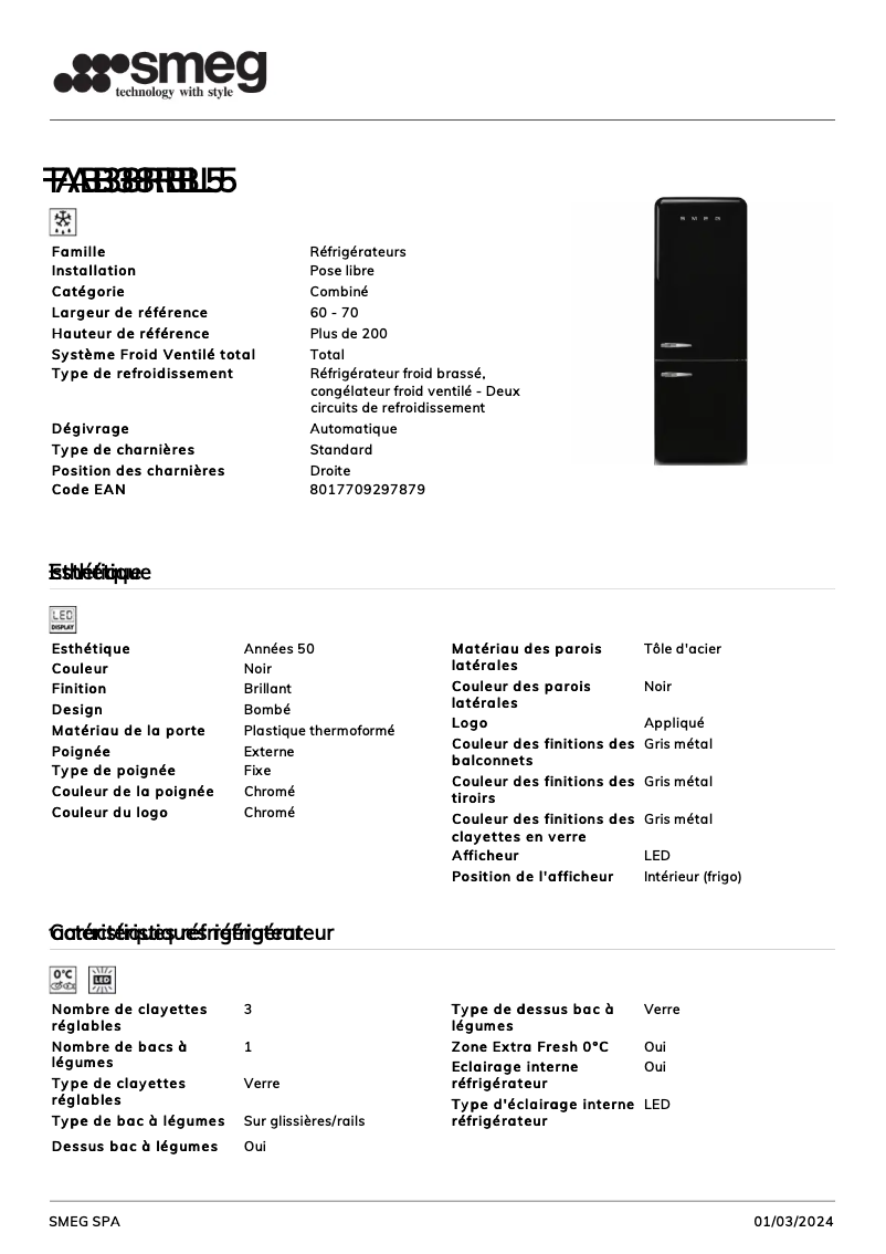 Image de la première page du manuel de l'appareil FAB38RBL5