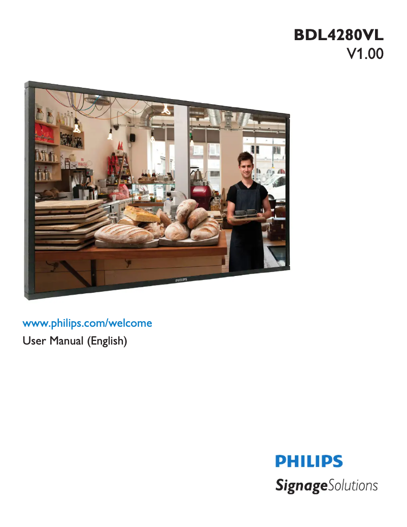 Page n°1 - Manuel utilisateur Philips BDL4280VL