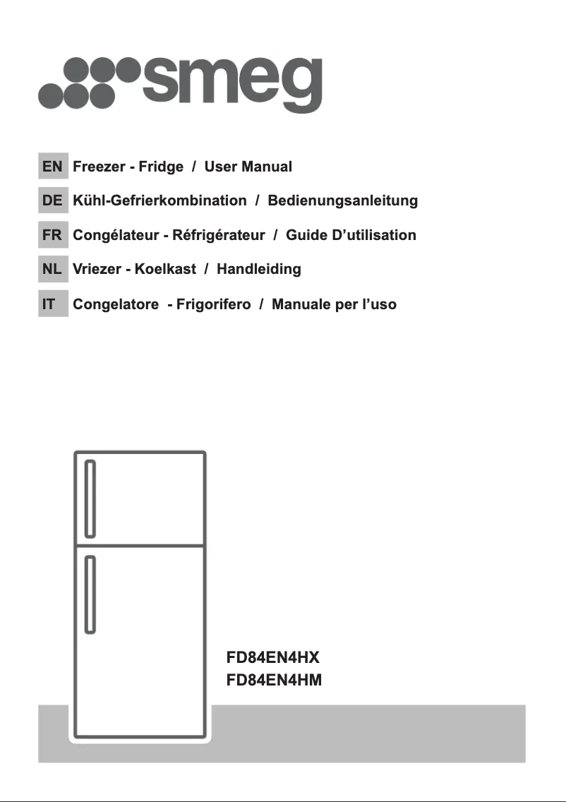 Página 1 del manual Folleto Smeg FD84EN4HM