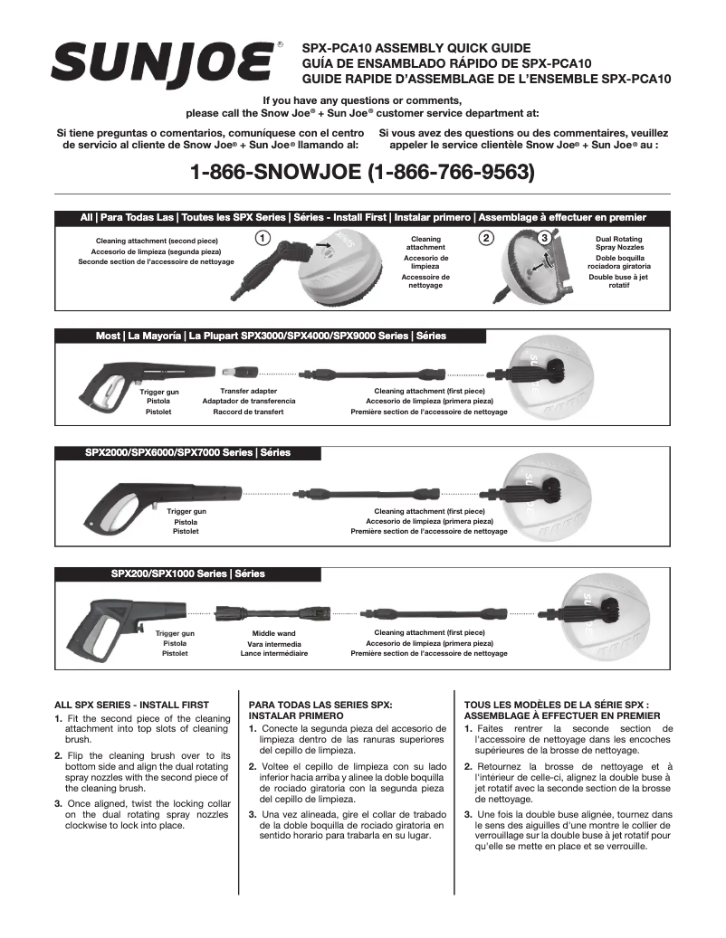 Página 1 del manual Manual de usuario Sun Joe SPX-PCA10-RM