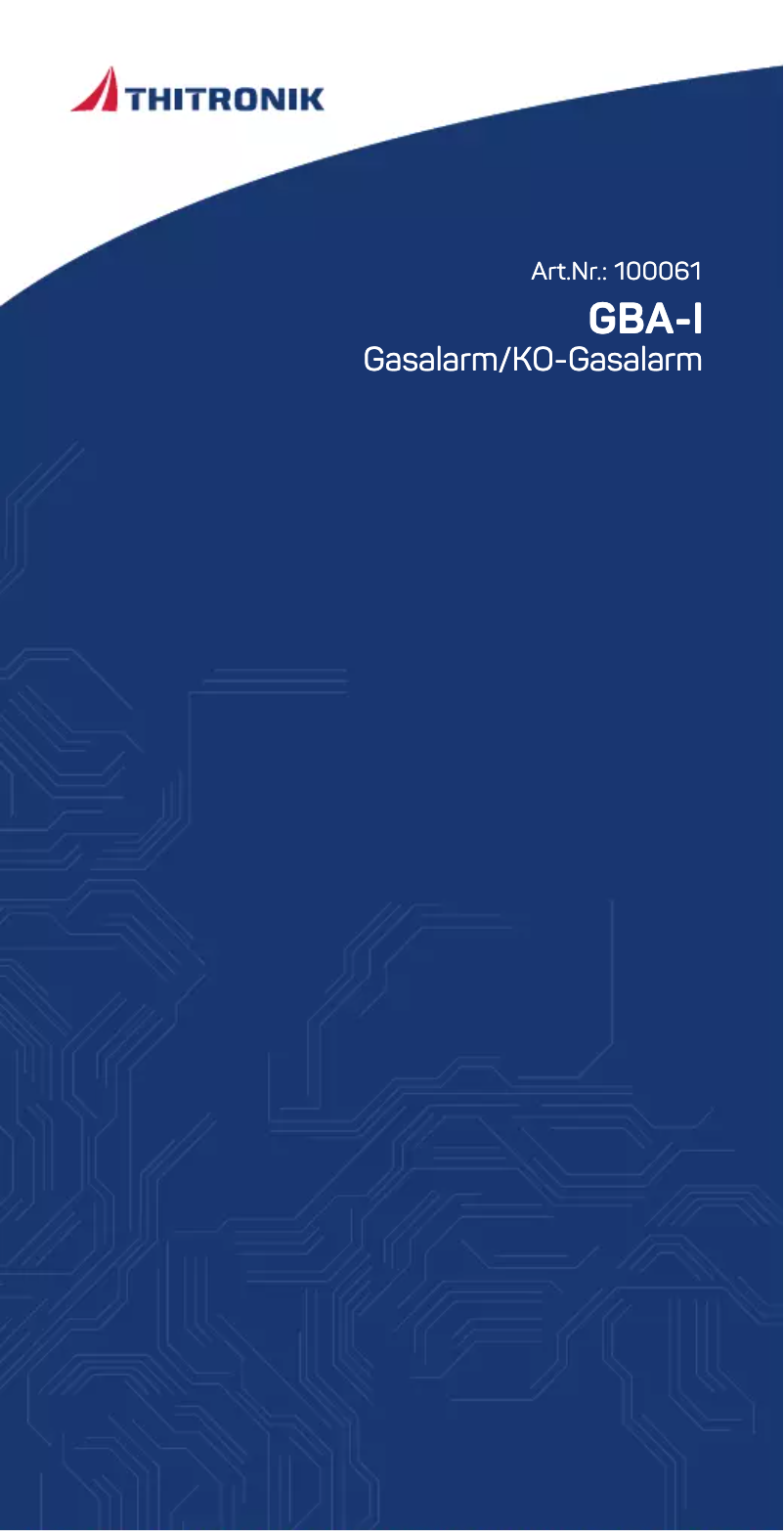 Image de la première page du manuel de l'appareil GBA-I