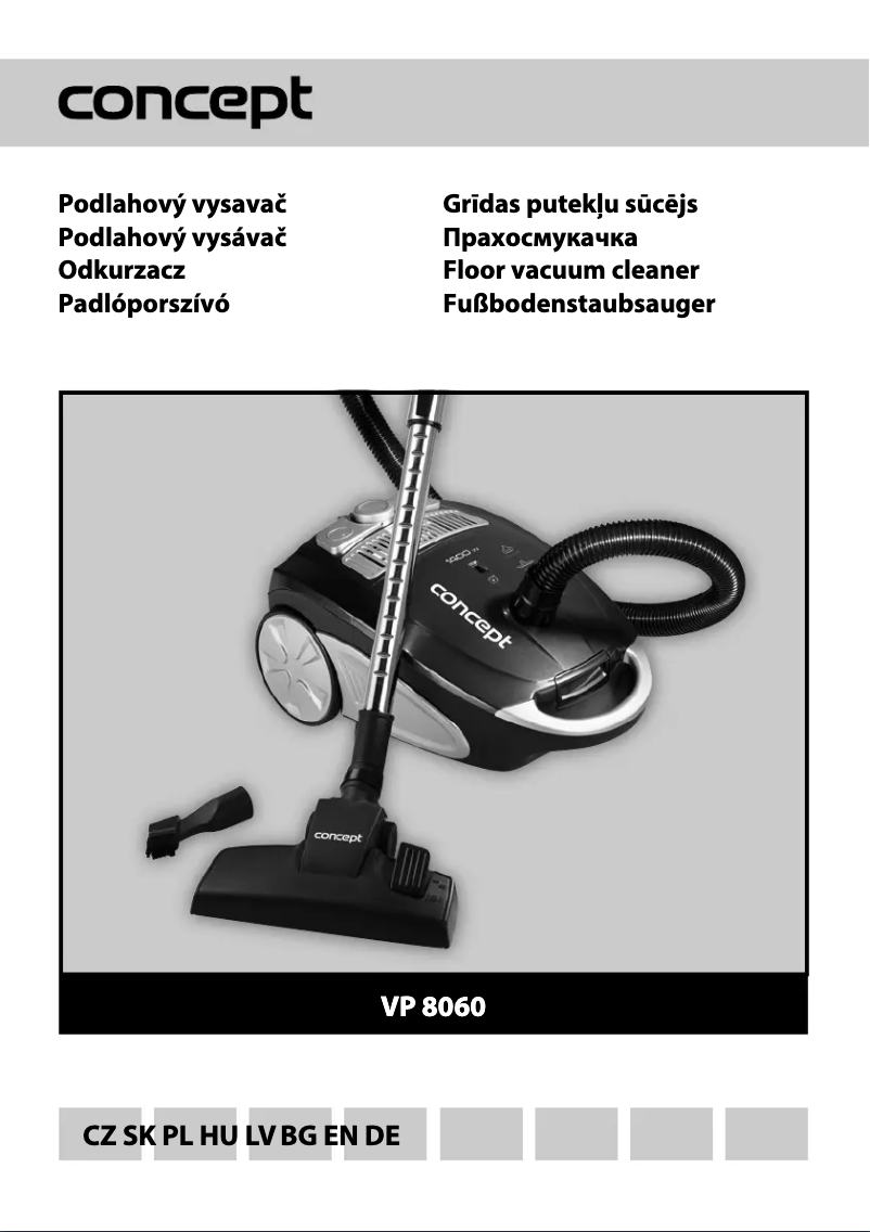 Image de la première page du manuel de l'appareil VP-8060