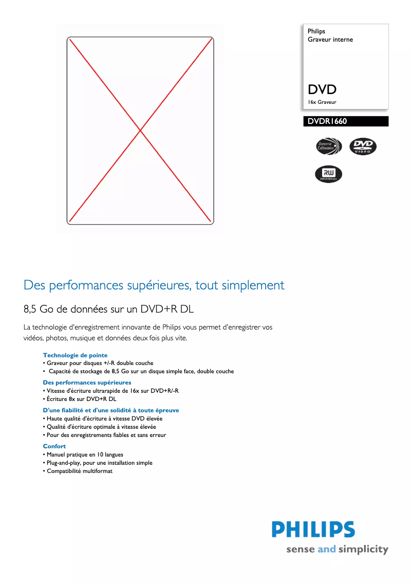 Image de la première page du manuel de l'appareil DVDR1660