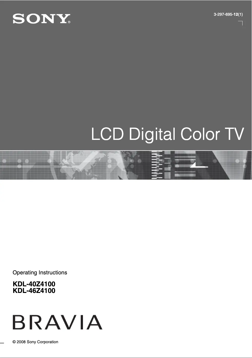 Page n°1 - Manuel utilisateur Sony Bravia KDL-46Z4100