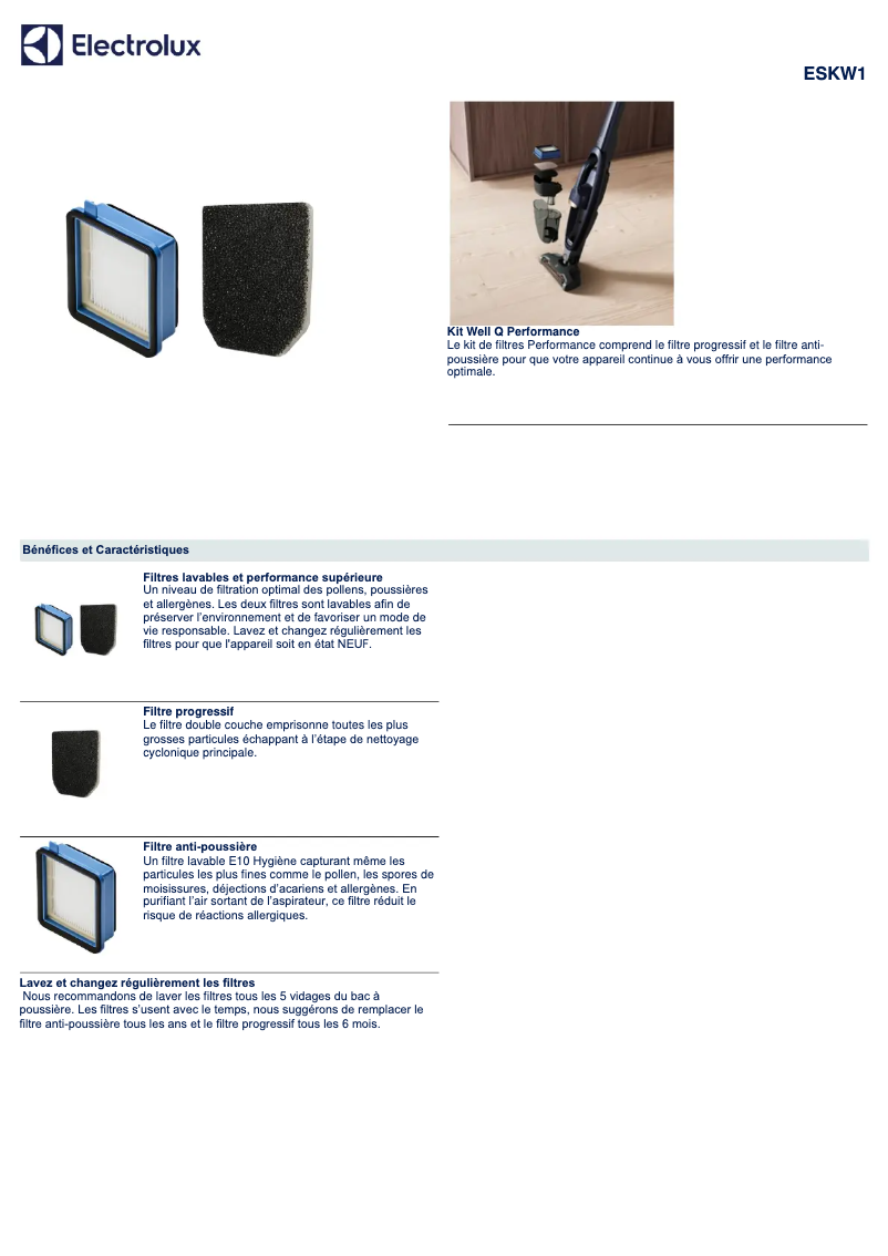 Page n°1 - Manuel utilisateur Electrolux ESKW1