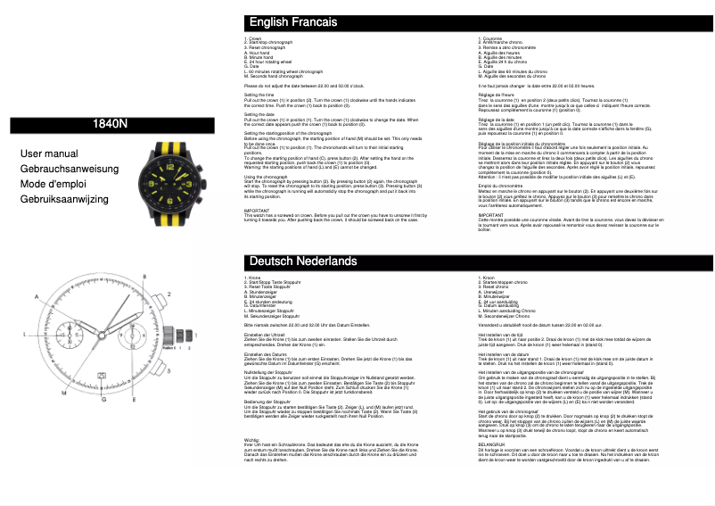 Page n°1 - Manuel utilisateur Davis Aviamatic 1840