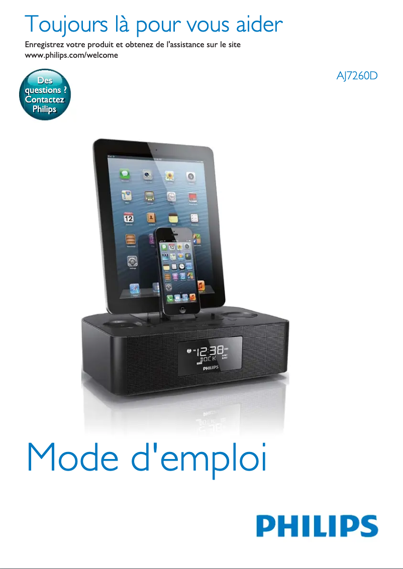 Page n°1 - Manuel utilisateur Philips AJ7260D