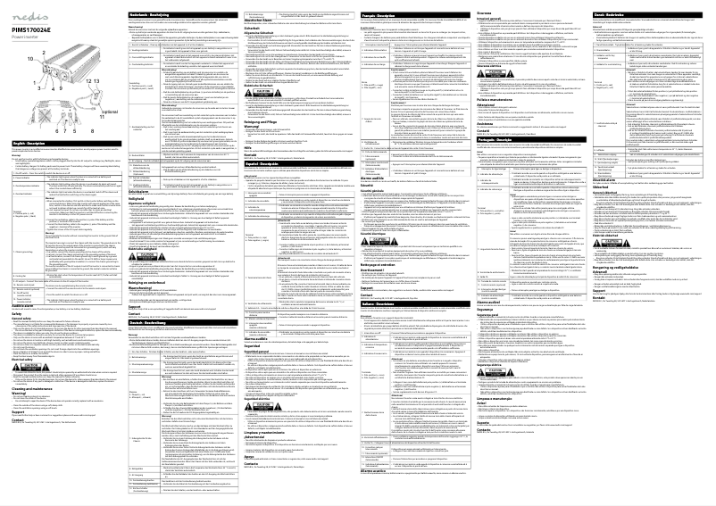 Page 1 de la notice Manuel utilisateur Nedis PIMS170024E