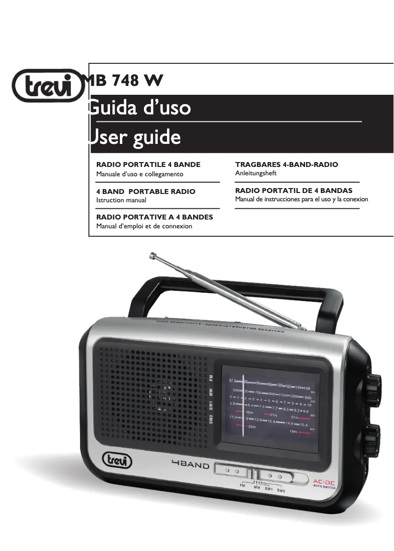 Page n°1 - Manuel utilisateur Trevi MB 748 W
