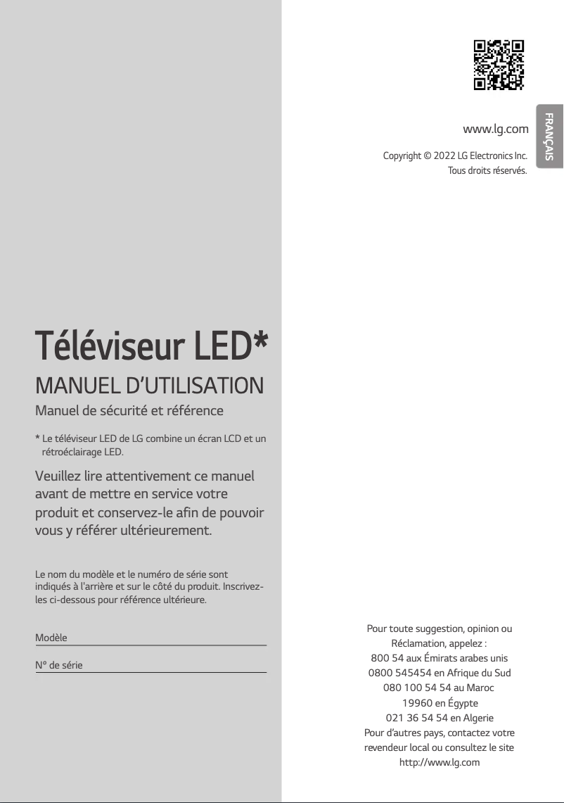 Página 1 del manual Manual de usuario LG 75NANO796QA