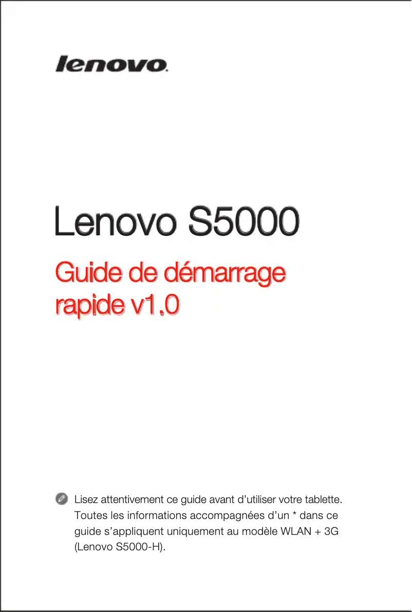 Página 1 del manual Manual de usuario Lenovo IdeaTab S5000