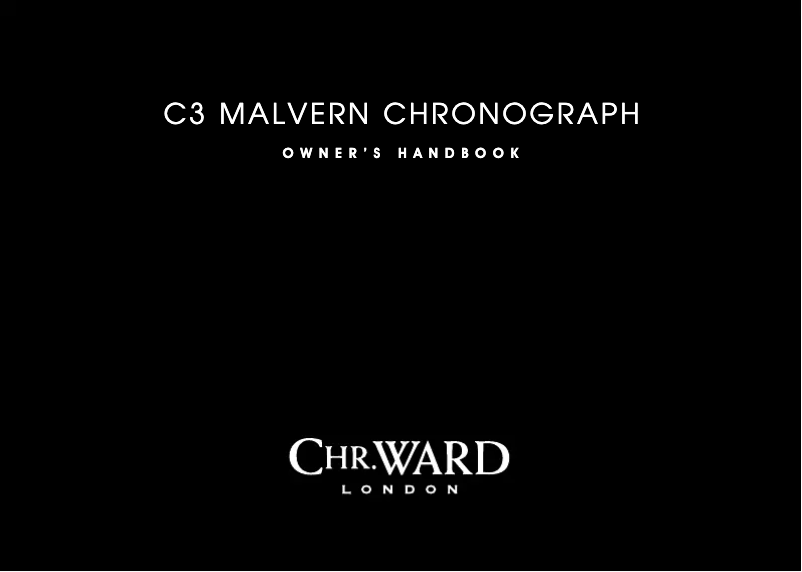 Page 1 de la notice Manuel utilisateur Christopher Ward C3 Malvern Chronograph