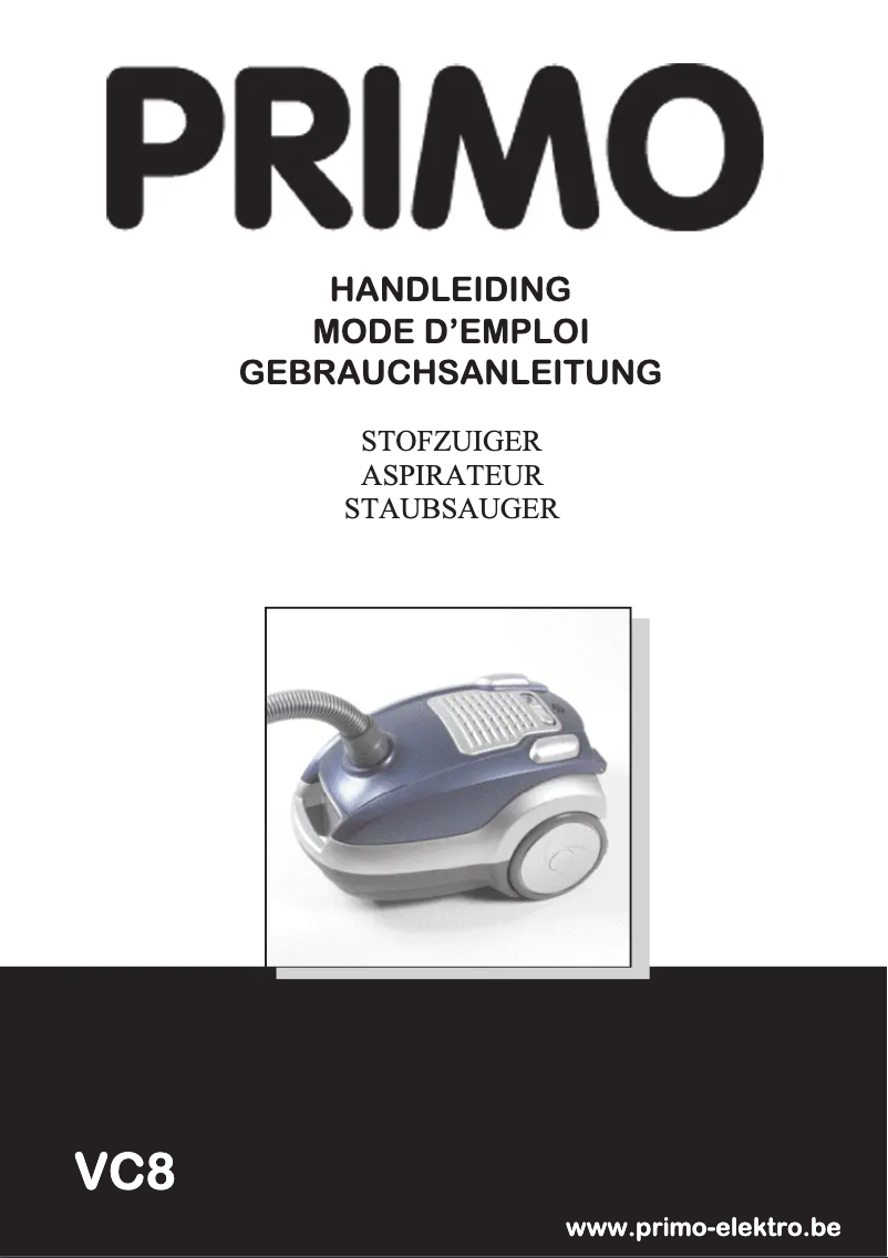Page n°1 - Manuel utilisateur Primo VC8