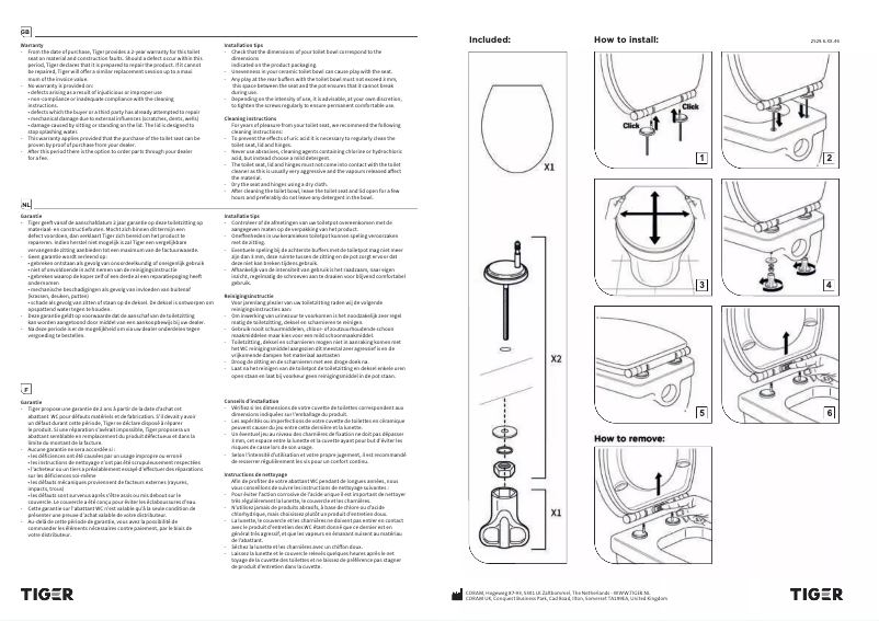 Page 1 de la notice Manuel utilisateur Tiger Boston