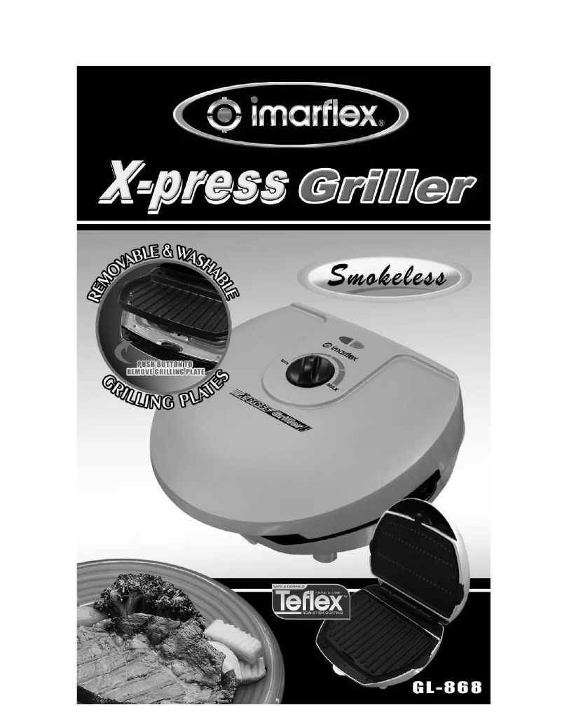 Page n°1 - Manuel utilisateur Imarflex X-Press Griller GL-868