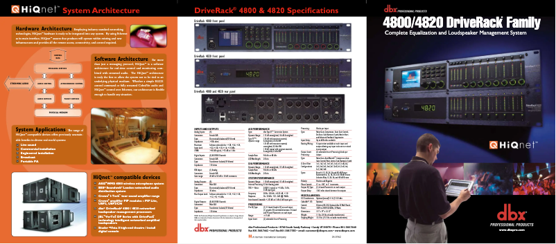 Page n°1 - Brochure DBX DriveRack 4800