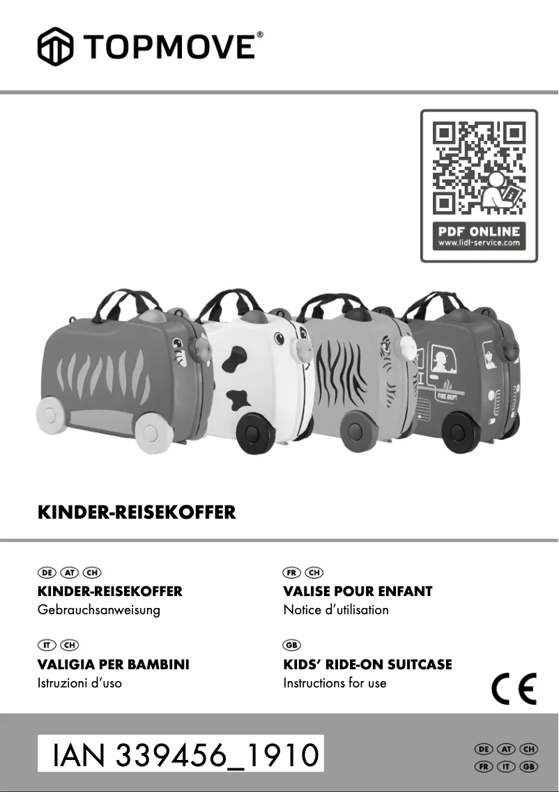 Page n°1 - Manuel utilisateur Topmove IAN 339456