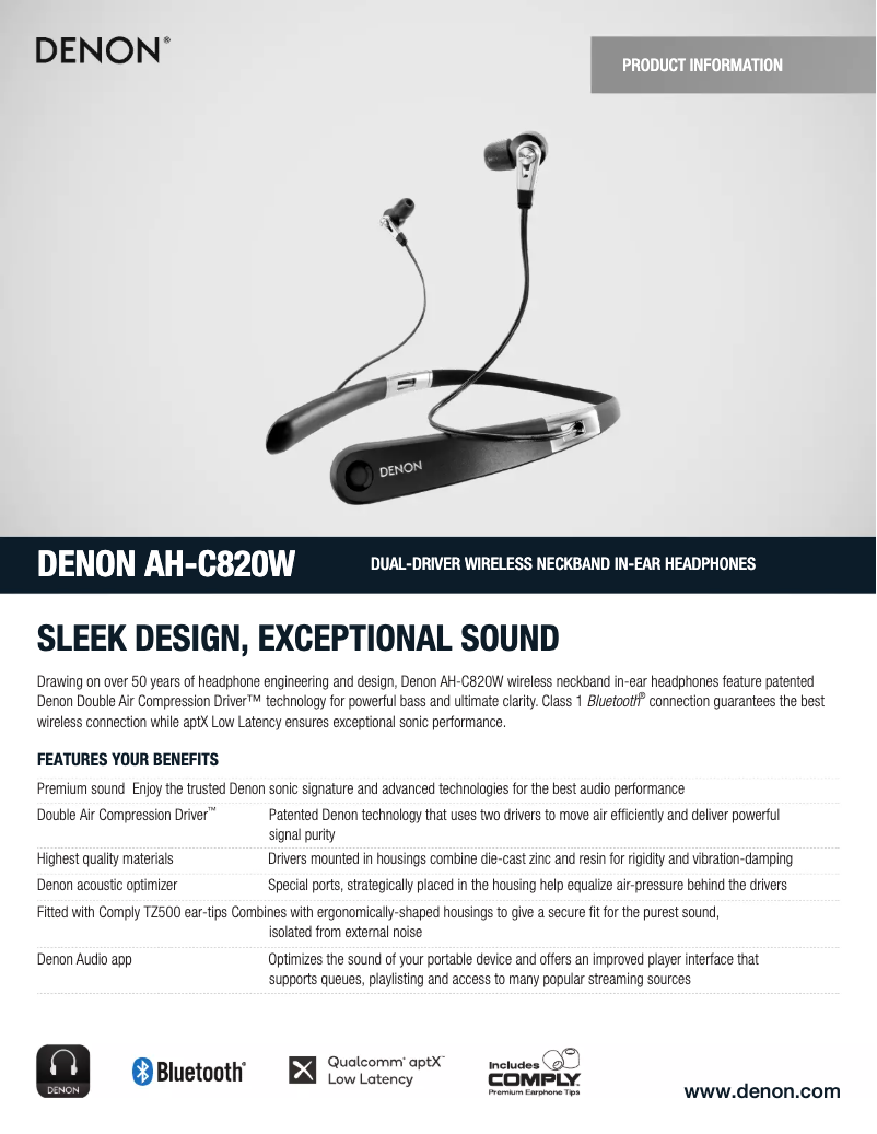 Image de la première page du manuel de l'appareil AH-C820W