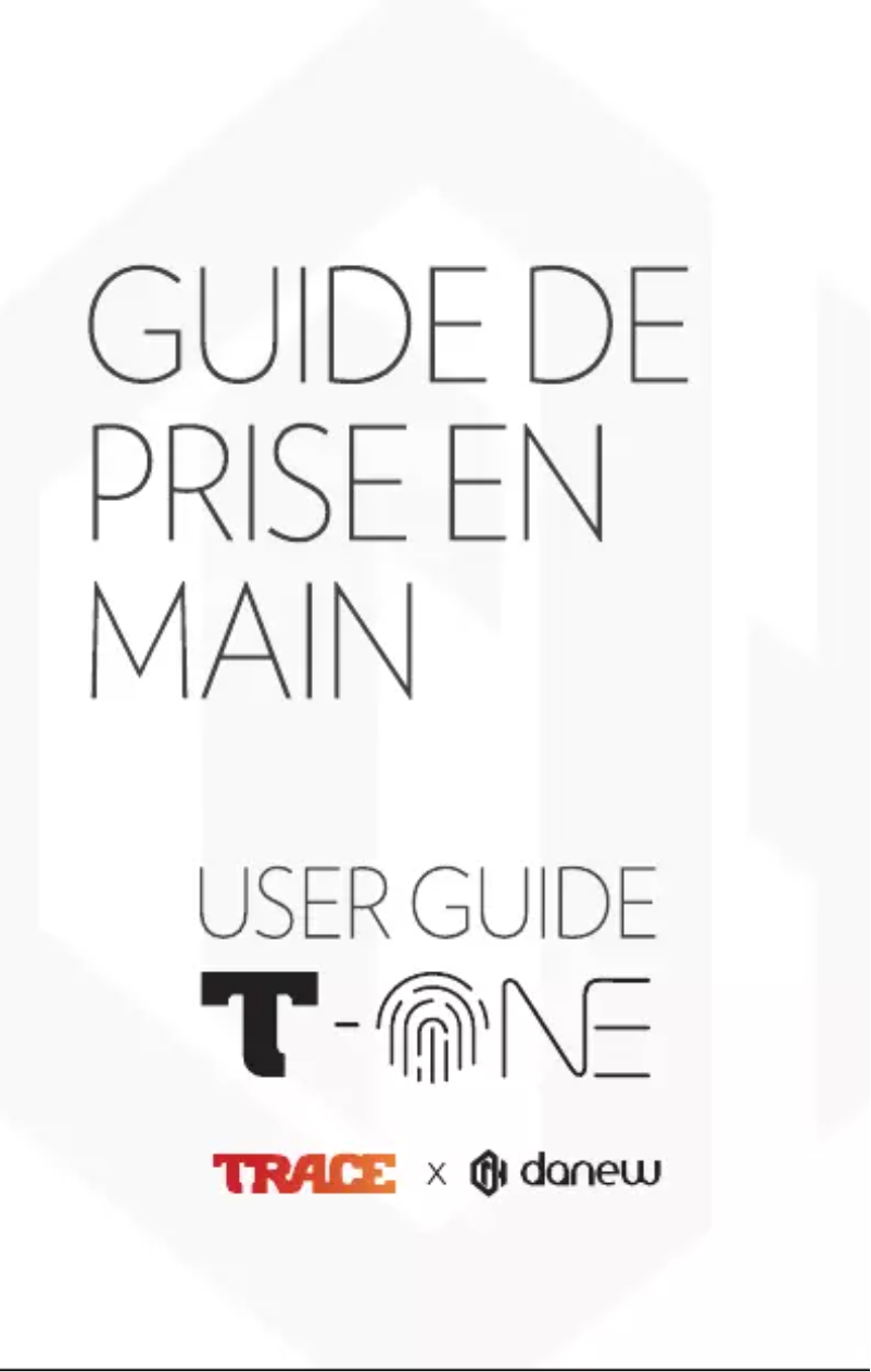Page n°1 - Manuel utilisateur Danew Trace T-ONE