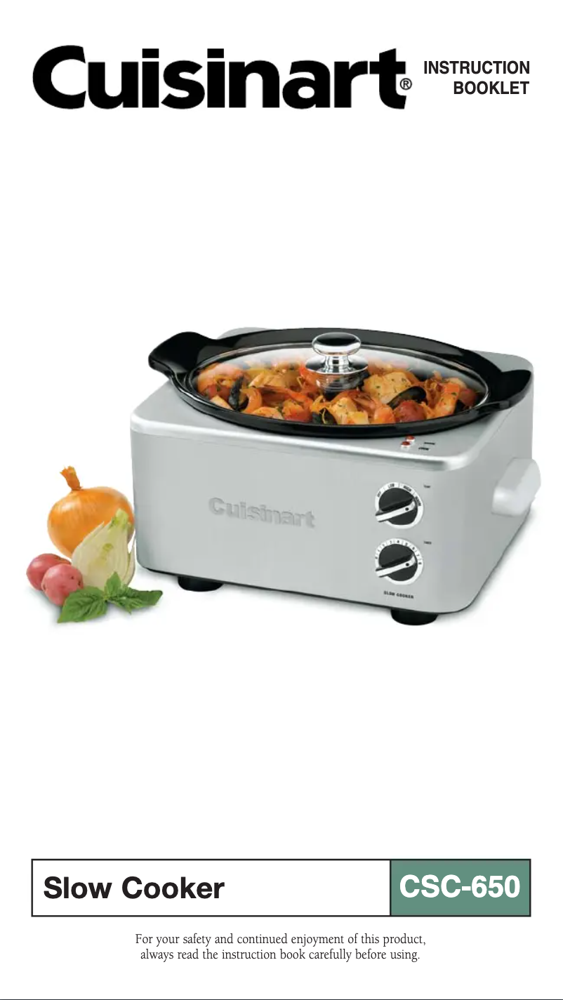 Page n°1 - Manuel utilisateur Cuisinart CSC-650