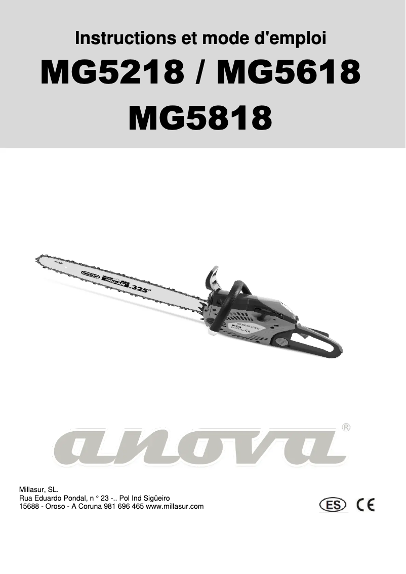 Image de la première page du manuel de l'appareil MG5218