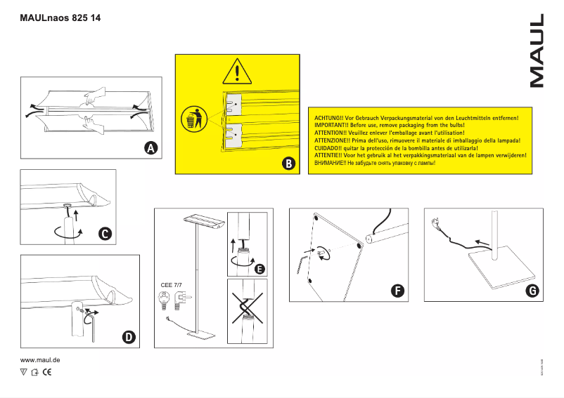 Image de la première page du manuel de l'appareil Naos