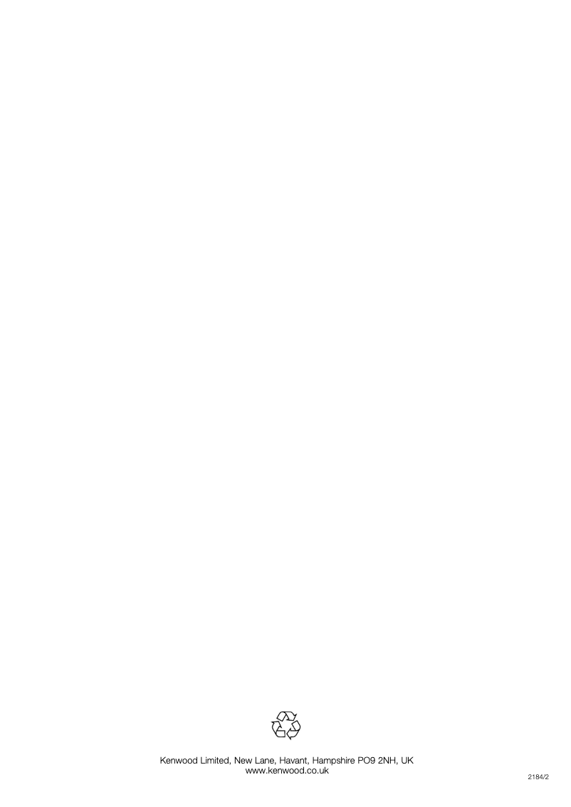 Page 1 de la notice Manuel utilisateur Kenwood FP116