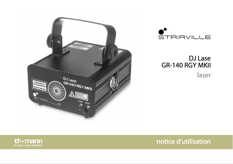 Página 1 del manual Manual de usuario Stairville DJ LaseGR-140 RGY MKII