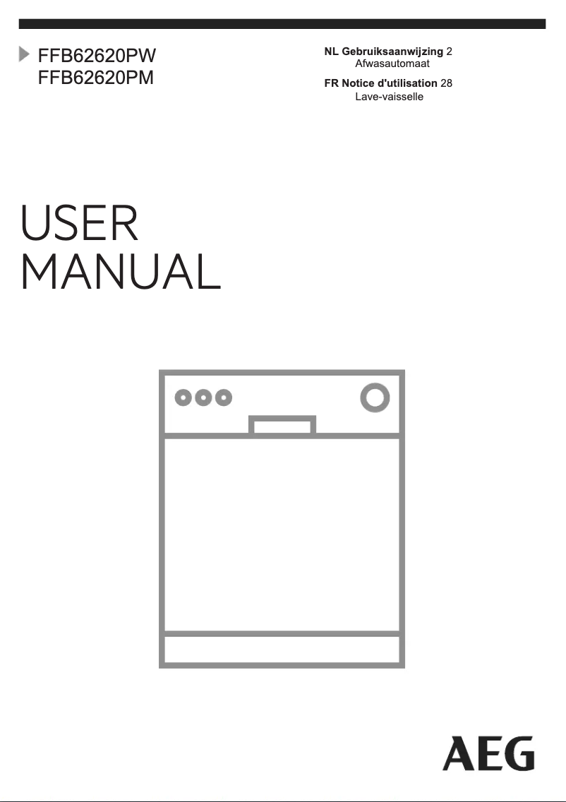 Page 1 de la notice Manuel utilisateur AEG FFB62620PW