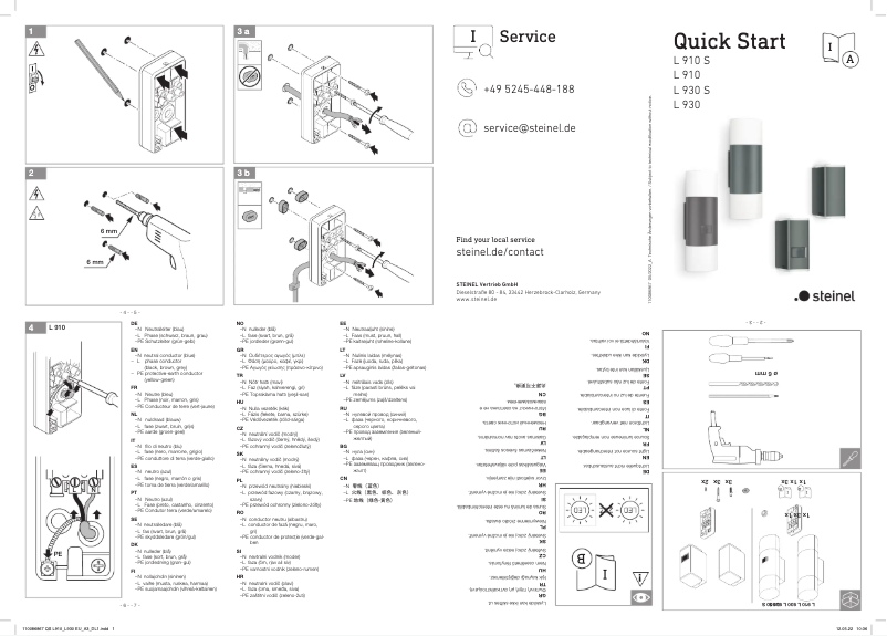 Page 1 de la notice Guide de démarrage rapide Steinel L 910 S