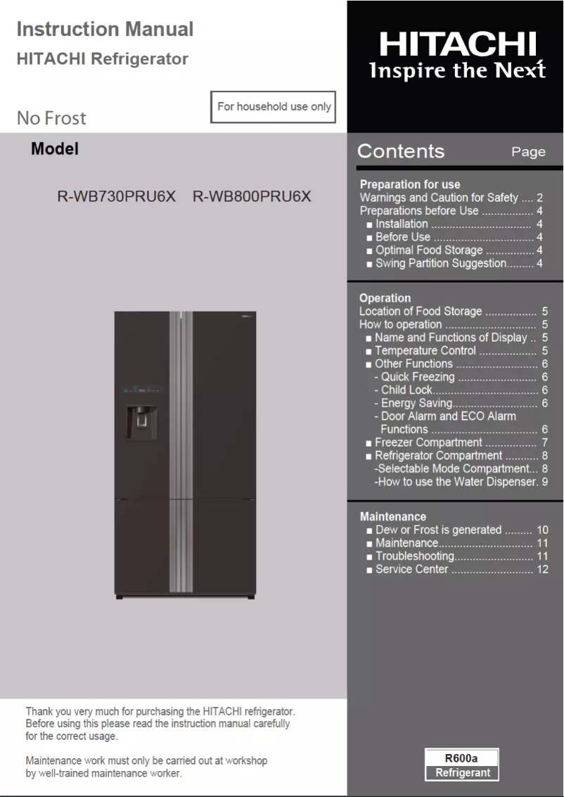 Image de la première page du manuel de l'appareil R-WB730PRU6X
