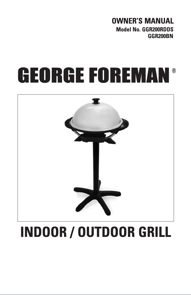 Image de la première page du manuel de l'appareil GGR200BN