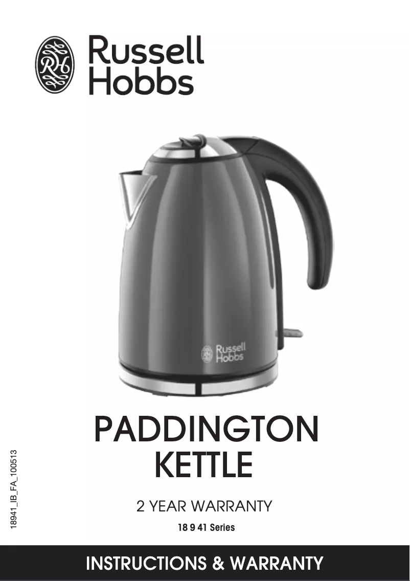 Página 1 del manual Manual de usuario Russell Hobbs Paddington 18941