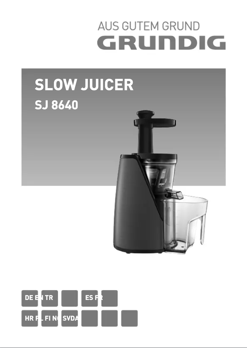 Page 1 de la notice Manuel utilisateur Grundig SJ 8640