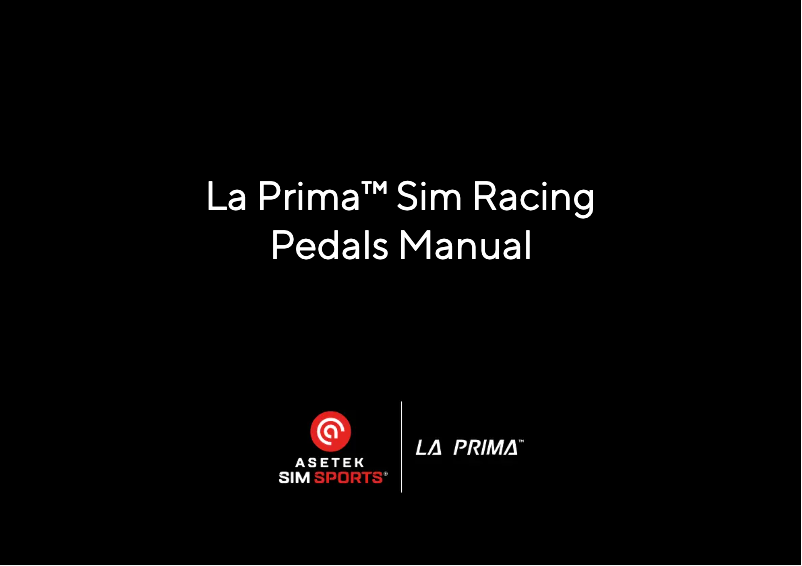 Page 1 de la notice Manuel utilisateur Asetek La Prima Sim Racing Pedals