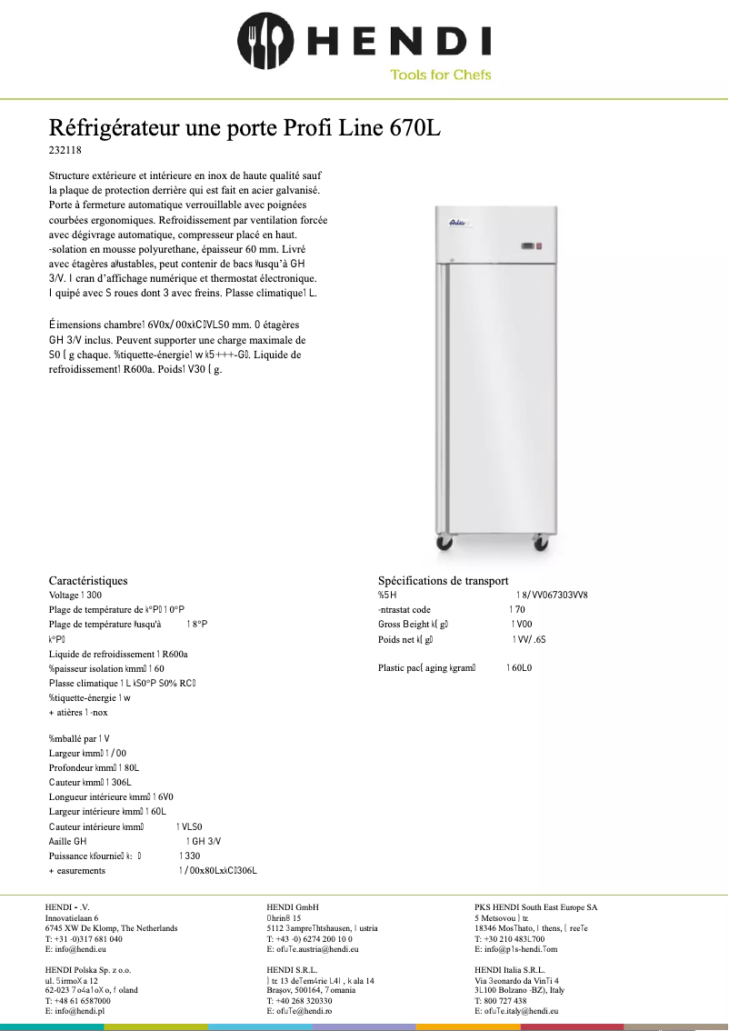 Page n°1 - Fiche technique Arktic 232118