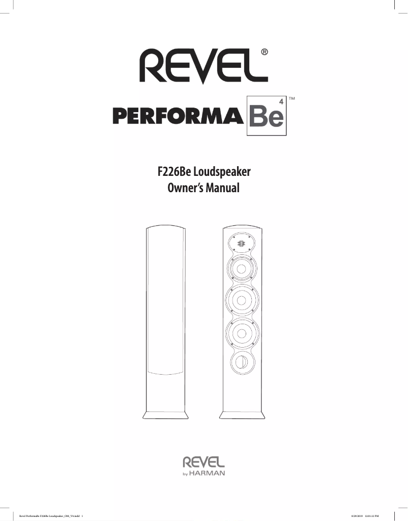 Image de la première page du manuel de l'appareil PerformaBe F226Be