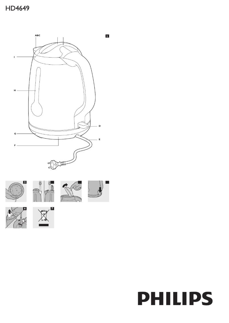 Page 1 de la notice Manuel utilisateur Philips HD4649
