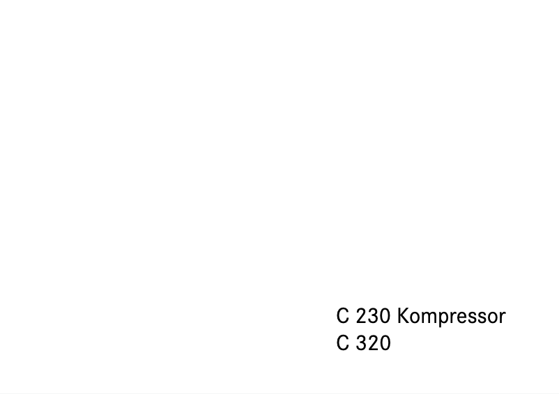 Page 1 de la notice Manuel utilisateur Mercedes-Benz C-Class Coupe (2003)