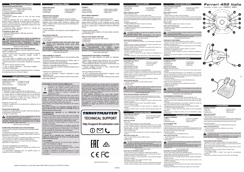 Image de la première page du manuel de l'appareil TX Racing Wheel Ferrari 458 Italia Edition